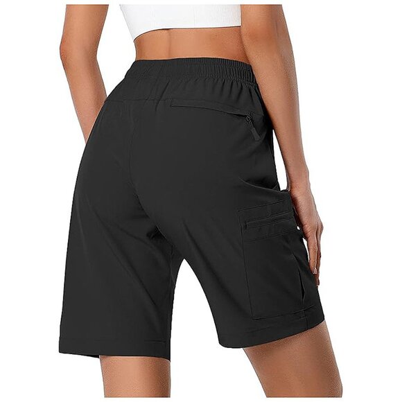 Women's Lightweight Hiking Cargo Shorts Quick Dry Athletic Shorts for Camping Tr - Picture 3 of 7
